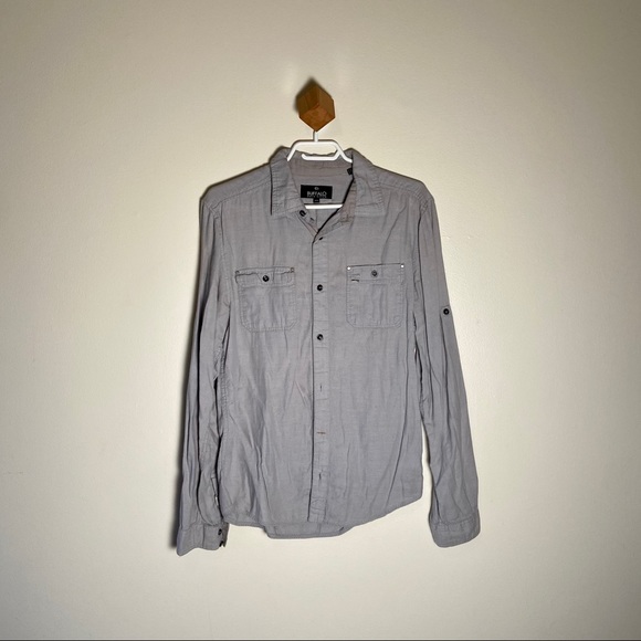 Buffalo David Bitton Button Up Shirt Gray - Picture 2 of 8